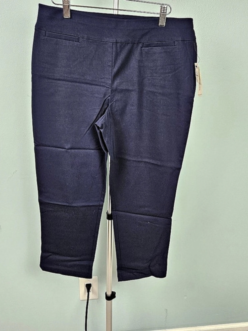 NWT Talbots Slimming Pull-On Pants Petite Ankle Pants in Blue Size 12P